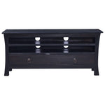 ZNTS TV Cabinet Light Black Coffee 100x30x45 cm Solid Mahogany Wood 288305