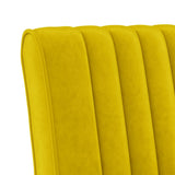Slipper Chair Yellow Velvet 352455