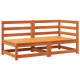 Garden Sofa 2-Seater Wax Brown Solid Wood Pine 837946