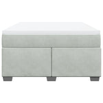 Box Spring Bed with Mattress Light Grey 140x200 cm Velvet 3285287