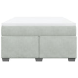 Box Spring Bed with Mattress Light Grey 140x200 cm Velvet 3285287