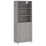 Highboard Grey Sonoma 69.5x34x180 cm Engineered Wood 3189939