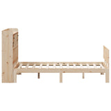 ZNTS Bookcase Bed without Mattress 120x200cm Solid Wood Pine 3322690