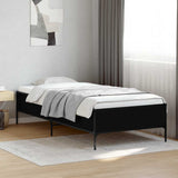 Bed Frame without Mattress Black 90x200 cm 844966