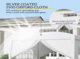 3 x 3m Pop Up Gazebo, Wedding Party Canopy Tent Marquee with Carry Bag and Windows, White T3398P315900