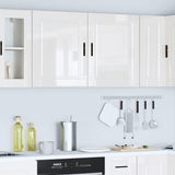 Kitchen Wall Cabinets 2 pcs Porto High Gloss White Engineered Wood 854042
