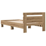 Bed Frame Artisan Oak 203 x 95 x 70 cm Engineered Wood 874113