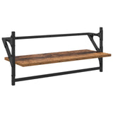 Wall Shelf Set 6 pcs Old Wood 100 x 25 x 30 cm Engineered Wood 882838