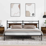 Bed Frame without Mattress Smoked Oak 193x201 cm Engineered Wood 4106749
