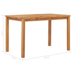 Garden Dining Table 120x70x77 cm Solid Teak Wood 49360