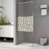 Walk-in Shower Wall ESG Glass with Stone Design 115x195 cm 146653