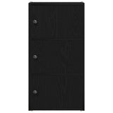 Bookcase Black Oak 40x24x77 cm Engineered Wood 860365