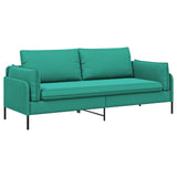 3-Seater Sofa Turquoise 222 x 81 x 89 cm Velvet 42048652