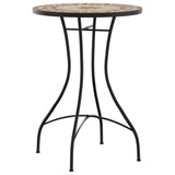 Mosaic Bistro Table Terracotta and White 50x70 cm Ceramic 4003402