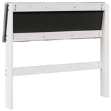 Upholstered Headboard Light Grey 90 cm Solid Pine Wood 879143