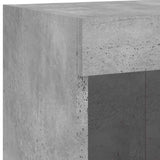 6 Piece TV Wall Units with LED Concrete Grey Engineered Wood 3216689
