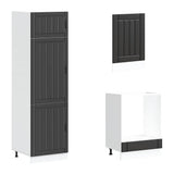 7 Piece Kitchen Cabinet Set Lucca Black Engineered Wood 3314772