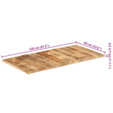 Table Top Solid Mango Wood 25-27 mm 120x60 cm 286025