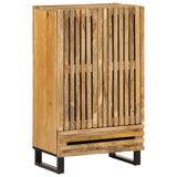 Highboard 60x34x100 cm Solid Wood Rough Mango 377584