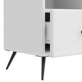 TV Cabinet High Gloss White 102 x 34.5 x 50 cm Engineered Wood 895599