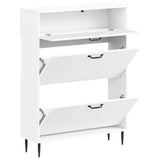 Shoe Cabinet HAARLEM 78 x 24 x 103 cm Engineered Wood White 896875