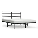 Metal Bed Frame without Mattress with Headboard Black 120x200cm 352317
