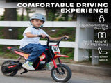 Kids Electric Motorbike 3 Gearboxes Speed Ride on Motorcycle with 41min Ranges - Red T3398P422425