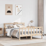 Bed Frame without Mattress 150x200 cm King Size Solid Wood Pine 3305763