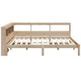 ZNTS Bookcase Bed without Mattress 120x200 cm Solid Wood Pine 3324320