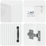 Bathroom Wall Cabinet HOORN High Gloss White 30 x 31 x 59 cm 897249