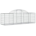 Arched Gabion Baskets 10 pcs 200x50x60/80 cm Galvanised Iron 3146286