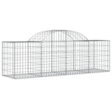 Arched Gabion Baskets 10 pcs 200x50x60/80 cm Galvanised Iron 3146286