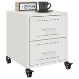 ZNTS Bedside Cabinet White 36x39x43.5 cm Steel 846636