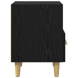 Bedside Cabinet 2 pcs Black Oak 40 x 35 x 47 cm Engineered Wood 880588