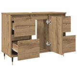 Bathroom Cabinet Artisan Oak 80x33x60 cm Engineered Wood 857233