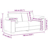 Sofa Brown 180 x 77 x 82 cm Fabric 4105231