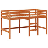Loft Bed Frame Wax Brown 90 x 190 cm Solid Pine Wood 3422774