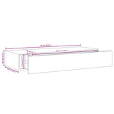 Wall-mounted Drawer Shelf Concrete Grey 60x23.5x10cm MDF 330265