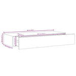 Wall-mounted Drawer Shelf White 60x23.5x10 cm MDF 330255