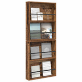 Magazine Rack 2 pcs Old Wood 60 x 12 x 70 cm Engineered Wood 890837