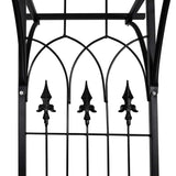 Garden Arch Black Iron 200 x 52 x 204 cm Durable Garden Arch 40778