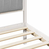 Bed frame White and light grey 120 x 200 cm Solid pine wood 878473