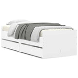 Bed Frame without Mattress White 75x190 cm Small Single Small Single 3207357