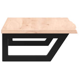 Basin Shelf Wall Mounted Steel and Solid Wood Oak 3302551