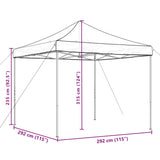 ZNTS Foldable Party Tent Pop-Up Terracotta 292x292x315 cm 4004919