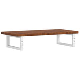 Basin Shelf Wall Mounted Steel and Solid Wood Oak 3302344