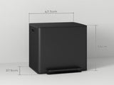 50L Dual Compartment Stainless Steel Bin, with Deodoriser Holders - Black T3398P343174