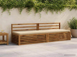 2-Piece Bench Cushions VUGHT 2 pcs 100% Polyester Beige 952239