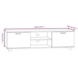 TV Cabinet Brown Oak 140x40.5x35 cm Engineered Wood 342628