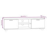 TV Cabinet Grey Sonoma 140x40.5x35 cm Engineered Wood 342627